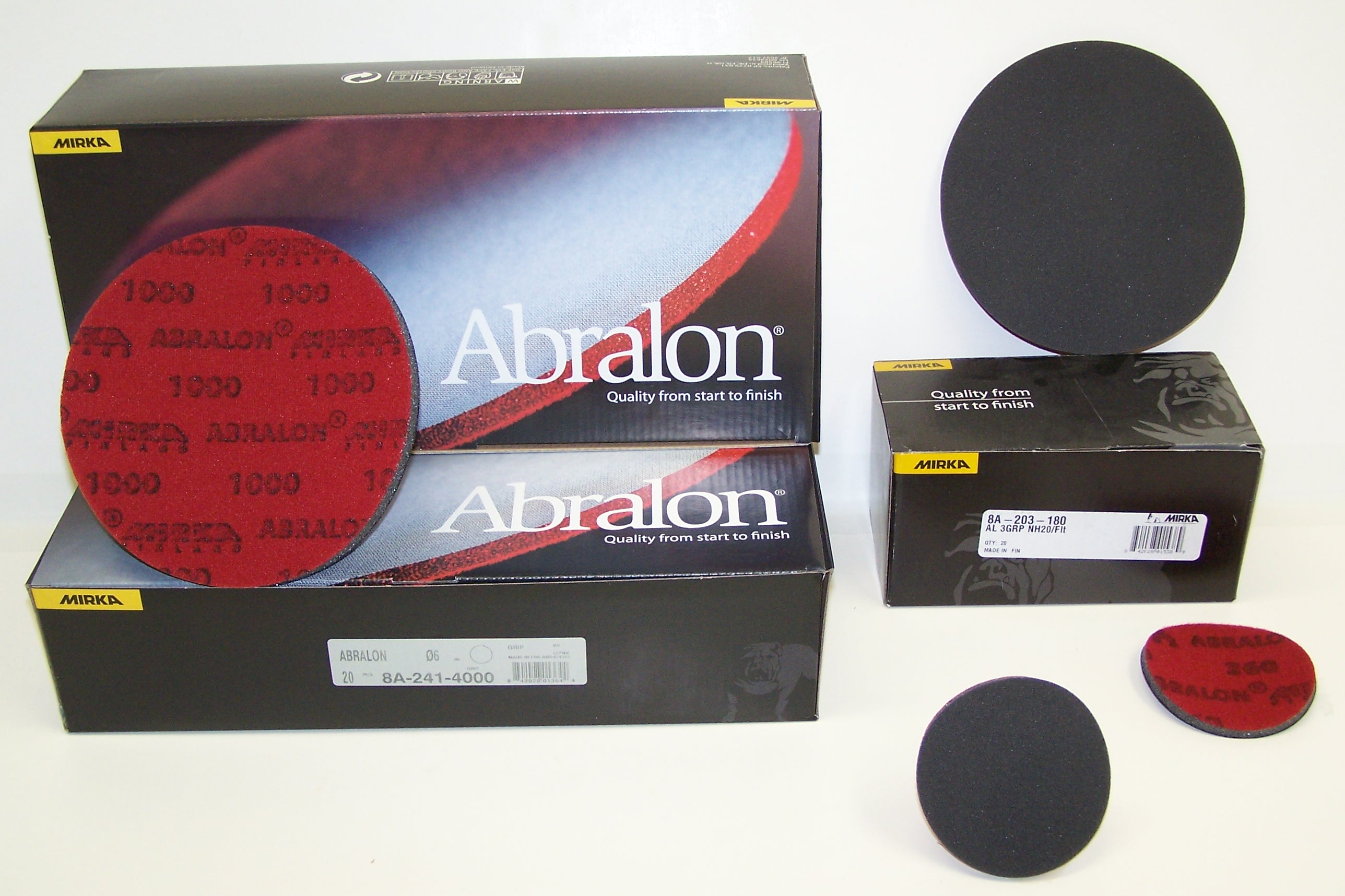 10-Pack Mirka Abralon 8A-241-360B 360 Grit Silicon Carbide Sanding Polish Pads 